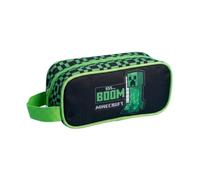 mybagstory | Minecraft Rectangular Pencil Case | 10x9x23cm | Black and Green