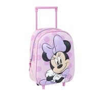 mybagstory Minnie Mouse 3D Children's Trolley Backpack | Official Disney Wheeled Luggage | Ideal Nursery and Travel | Dimensions 31 x 25 x 10 cm | Extendable Handle and Adjustable Straps