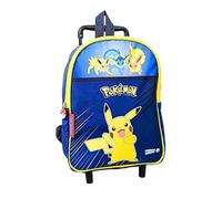 mybagstory Pokémon Trolley - Blue - Children - School - Kindergarten - Primary School - Children - Size 32 cm - Adjustable Straps - Wheels - Gift Idea Pokemon - Trolley
