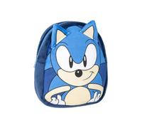 mybagstory - Sonic plush backpack - Children's 25 x 20 x 8 cm - Ultra soft - 1 zipped compartment - Mini cuddly bag for nursery, kindergarten, outings or gifts