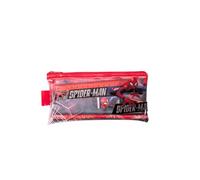 mybagstory - Spiderman - Flat Filled Pencil Case 18 x 8.5 x 1 cm - Children's Pencil Case with Zip - Pencil, Eraser, Pencil Sharpener and Ruler Included - Ideal for Kindergarten from 3 Years Old