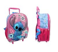 mybagstory - Stitch - 3D Children's Trolley Bag 36 x 25 x 14 cm - Nursery Trolley with Telescopic Handle and Wheels - One Compartment School Bag - for Girls and Boys