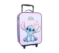 mybagstory Suitcase - Stitch - Purple - Kids - Luggage - Travel - Holiday - Wheels - Gift Idea - Size 42cm - Water-Resistant - Two-Wheel Design