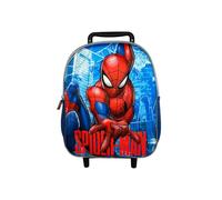 mybagstory | Trolley Backpack Spiderman | Wheeled School Bag with 3D Relief Effect | Boy's Cabin Luggage Red and Blue 36 x 14 x 25 cm | Kindergarten and Leisure | Official Marvel Gift Idea