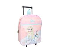mybagstory - Trolley bag for girls Frozen - child - school - kindergarten - daycare - school bag girl - size 39 cm - no shoulder straps - wheels - gift idea, Frozen Pink, enfant