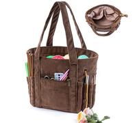 MYBAGZING Crochet Bag and Tote - Corduroy Yarn Bag - Yarn Holder for Crocheting - Crochet Storage Bag for Crochet Hooks, Crochet Accessories, Knitting Bag for Crochet Lovers, Mother's Day Gift