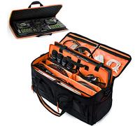 MYBAGZING Dj Bag for Equipment, Gig Bag for Musicians,Large Dj Cable File Bag, With Sponge Cases for Pioneer DDJ flx4 DDJ-400,DDJ-SB3 SB2,DDJ-RB,Numark Controller, Padded Dividers for DJ Accessories