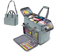 MYBAGZING Knitting Bag, Large Crochet Bag, Crochet Tote Bag, Yarn Bags for Crocheting, Yarn Storage Organizer for Knitting & Crochet Supplies