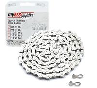myBESTbike - Bike Chain With Quick Link Connectors, Performance Bicycle Chain, 116 Links (6/7/8, 9, 10 Speed Options)