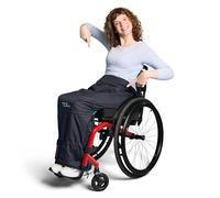 MyBlanket, Wind & Waterproof Wheelchair Rain Cover, Lightweight & Compact, Suitable for Electric & Manual Wheelchair & Mobility Scooter, Leg Protection, Without Getting Up, Midnight Blue (S-M)