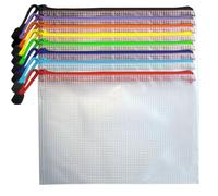 Myblingqsa A5 Plastic Wallets - 8 PCS Zip Lock Bags, Modern Style, A5 Size, 8 Colors