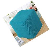 MYBMPFRHO Square Ottoman Cover, Stretch Jacquard Footstool Covers, Dustproof Anti-Slip Pouffe Protector with Elastic Bottom for Square, Cube and Rectangle Ottoman(A10,40X40CM)