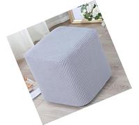 MYBMPFRHO Square Ottoman Cover, Stretch Jacquard Footstool Covers, Dustproof Anti-Slip Pouffe Protector with Elastic Bottom for Square, Cube and Rectangle Ottoman(A8,45x45cm)