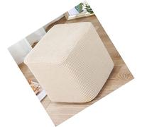 MYBMPFRHO Square Ottoman Cover, Stretch Jacquard Footstool Covers, Dustproof Anti-Slip Pouffe Protector with Elastic Bottom for Square, Cube and Rectangle Ottoman(A4,38X38CM)