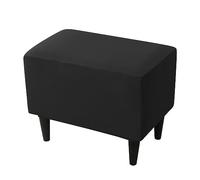 MYBMPFRHO Square/Rectangle Footstool Cover Jacquard Stretch Pouffe Cover Anti-Slip Ottoman Slipcovers With Elastic Bottom, Machine Washable(A1)