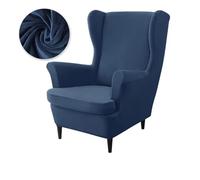 MYBMPFRHO Wingback Chair Covers 2 Piece Stretch Wing Chair Slipcover, Fashion Solid color Velvet Sofa Cover Furniture Protector for Armchair Chairs Living Room Bedroom Hotel(#14)