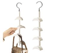 MYBOLE Purse Hanger for Closet, 360 Rotating Handbag Hanging Hook Bag Storage Space Saver with 4 Hooks, Hanging Storage Organizer for Storing Purses, Backpacks...