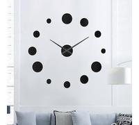 MYBSXKEOZ 3D DIY Wall Clock, 3D Modern Trend Wall Clocks For Living Room Decor,Frameless Large DIY Wall Clock Suitable For Kitchen, Farmhouse, Bedroom(B,Black)