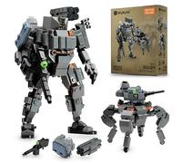 MyBuild Armed Forces Alpha Fire Support 6021 - Heavy Support Tactical Mech with Missile Pod & Combat Drone | Dynamic Robot Building Kit | Ages 14+