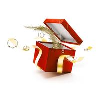 MYC-Paris - DIY Advent Calendar - Set of 24 Jewellery - Rose Gold or Silver or Both - Earrings + Bracelets + Ring + Pendant + Necklace - Christmas, Crystal, Crystal