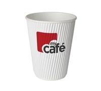MyCafe 8oz Ripple Wall Hot Cups (500 Pack) HVRWPA08V