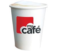 MyCafe 8oz Single Wall Hot Cups (Pack of 50) HVSWPA08V, White