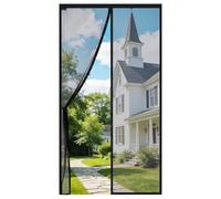 MYCARBON Fly Screen Door Keep Insects Out Mosquito Door Screen (Black/Squares, 100 * 240cm)