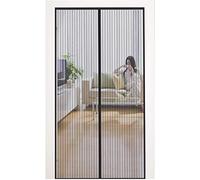 MYCARBON Fly Screen Door Keep Insects Out Mosquito Door Screen (Black/Stripes, 140 * 240cm)