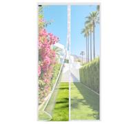 MYCARBON Fly Screen Door Keep Insects Out Mosquito Door Screen (White/Squares, 100 * 210cm)