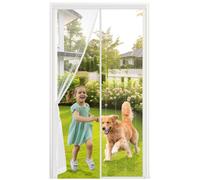 MYCARBON Fly Screens Doors Nets Patio Curtain Insect Mesh for Keeping Out Flies & Bug, Flyscreen French Doors, Mosquito Magnetic Fly Doors, Widened Tape, Stronger Magnetism