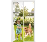 MYCARBON Fly Screens Doors Nets Patio Curtain Insect Mesh for Keeping Out Flies & Bug, Flyscreen French Doors, Mosquito Magnetic Fly Doors, Widened Tape, Stronger Magnetism
