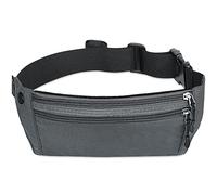 MYCARBON Travel Money Belt RFID Blocking Passport Holder Fanny Pack Secure Hidden Travel Waistbag to Protect Cash, Credit Cards and Travel Documents (Grey)