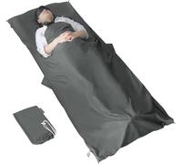 MYCARBON Travel Sleeping Bag Liner 100% Cotton, 220 x 90cm | Super Soft Travel Sheet Portable Lightweight for Camping Bed Bag, Hostels, Coaches, Picnic, Trains with Pillow Pockets