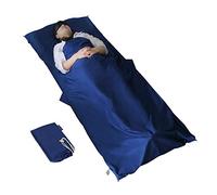 MYCARBON Travel Sleeping Bag Liner, 100% Cotton Super Soft 220 x 90cm Travel Sheet Portable Lightweight for Camping Bed Bag, Hostels, Coaches, Picnic, Trains with Pillow Pockets