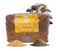Mycelium All-in-One Mushroom Grow Bag - 6lb Sterilized Substrate with Oak, Soy Hull & Whole Oats Grain | Ready-to-Inoculate Grow Kit with Injection Port | Grow Lion’s Mane, Shiitake & Oyster Mushrooms