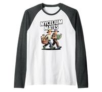 Mycelium Mates Hunting Identification Wild Mushroom Foraging Raglan Baseball Tee