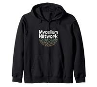 Mycelium Network Fungi Roots Nature Connection Zip Hoodie