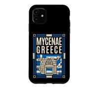 Mycenae Greece Flag Lion Gate Ancient Ruins Retro Art Case for iPhone 11