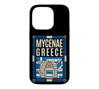 Mycenae Greece Flag Lion Gate Ancient Ruins Retro Art Case for iPhone 14 Pro