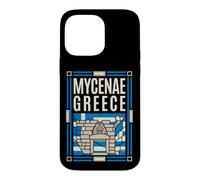 Mycenae Greece Flag Lion Gate Ancient Ruins Retro Art Case for iPhone 14 Pro Max