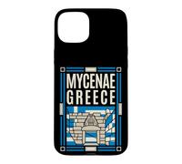Mycenae Greece Flag Lion Gate Ancient Ruins Retro Art Case for iPhone 15 Plus