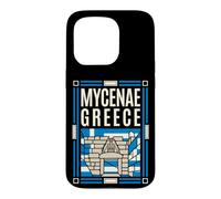 Mycenae Greece Flag Lion Gate Ancient Ruins Retro Art Case for iPhone 15 Pro