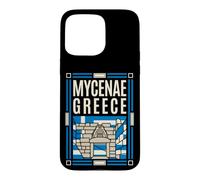 Mycenae Greece Flag Lion Gate Ancient Ruins Retro Art Case for iPhone 15 Pro Max