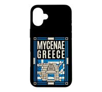 Mycenae Greece Flag Lion Gate Ancient Ruins Retro Art Case for iPhone 16 Plus