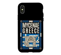 Mycenae Greece Flag Lion Gate Ancient Ruins Retro Art Case for iPhone X/XS