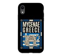 Mycenae Greece Flag Lion Gate Ancient Ruins Retro Art Case for iPhone XR