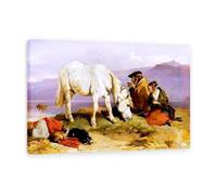MYCGGDGH Edwin Landseer Canvas Print Wall Art Horse Landscape Painting on Canvas edwin landseer Poster Picture for bedroom living room artwork wall decor45x30cm(18x12in) Framed
