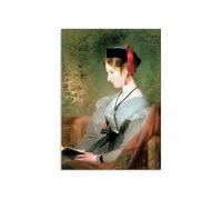 MYCGGDGH Edwin Landseer Canvas Print Wall Art Portrait of Elizabeth Wells Painting on Canvas edwin landseer Poster Picture for bedroom living room artwork wall decor42x30cm(17x12in) Frameless