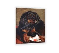 MYCGGDGH Edwin Landseer Canvas Print Wall Art Queen Victoria's Spaniel 'Tilco' Painting on Canvas edwin landseer Poster Picture for bedroom living room artwork wall decor90x70cm(35x28in) Framed