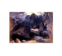 MYCGGDGH Edwin Landseer Canvas Print Wall Art The Eagle's Nest Painting on Canvas edwin landseer Poster Picture for bedroom living room artwork wall decor42x30cm(17x12in) Frameless